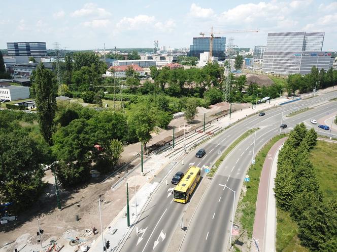 W Katowicach powstaje nowy wiadukt nad DTŚ i linia tramwajowa wzdłuż ul. Grundmanna