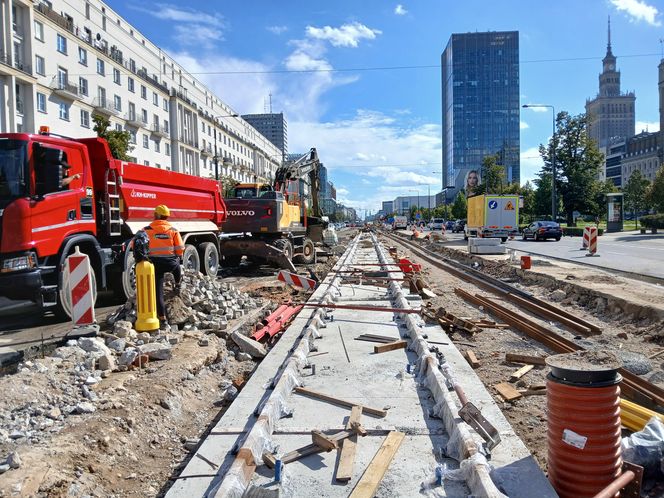 Przebudowa torowiska tramwajowego na ul. Marszałkowskiej w Warszawie