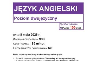 Matura 2025: angielski dwujęzyczny 8.05.2025. Arkusze CKE i odpowiedzi