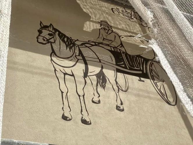 Mural na starachowickiej Biedronce
