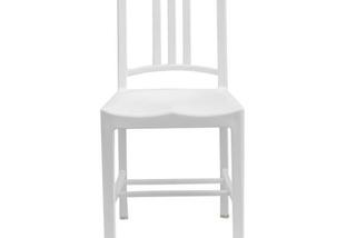 Białe, klasyczne krzesło do jadalni