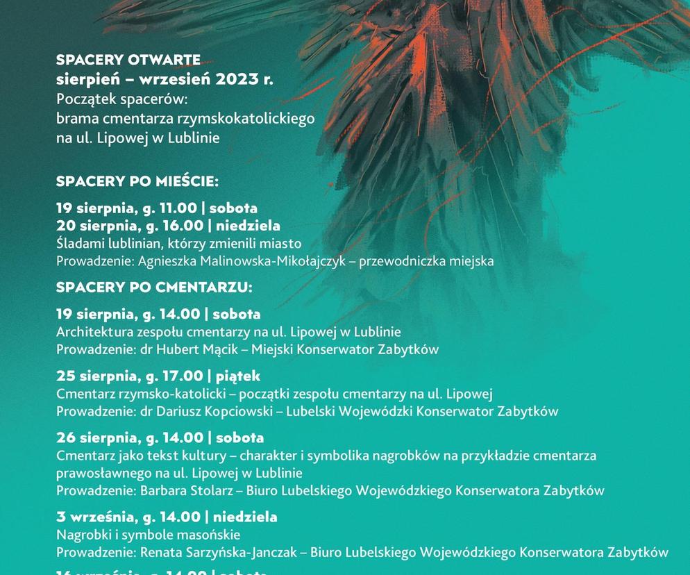 Cykl spacerów otwartych Pod Lipkami - plakat wydarzenia