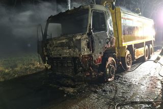 Ciężarówka płonęła jak pochodnia! Droga była zablokowana