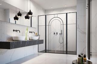 Czarno-biała łazienka