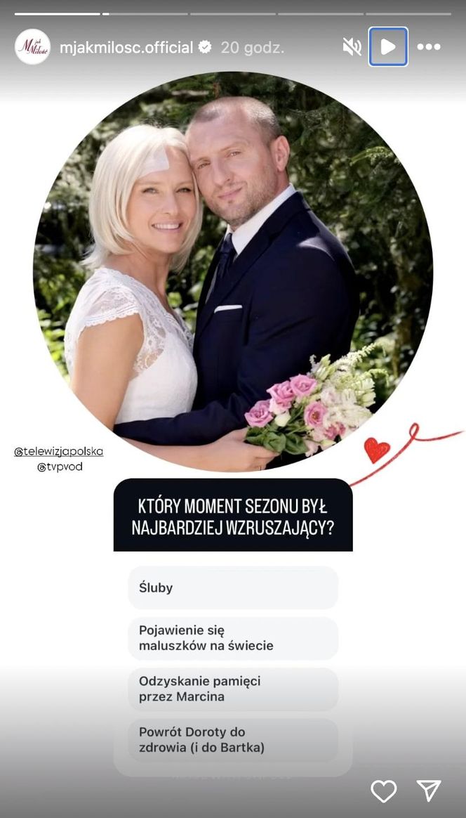 M jak miłość. Wyniki ankiety z Instagrama