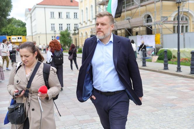 Protest studentów Uniwersytetu Warszawskiego w obronie Palestyny