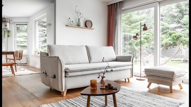 Sofa rozkładana. Modna sofa z funkcją spania