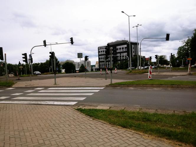 Roboty drogowe w centrum Olsztyna