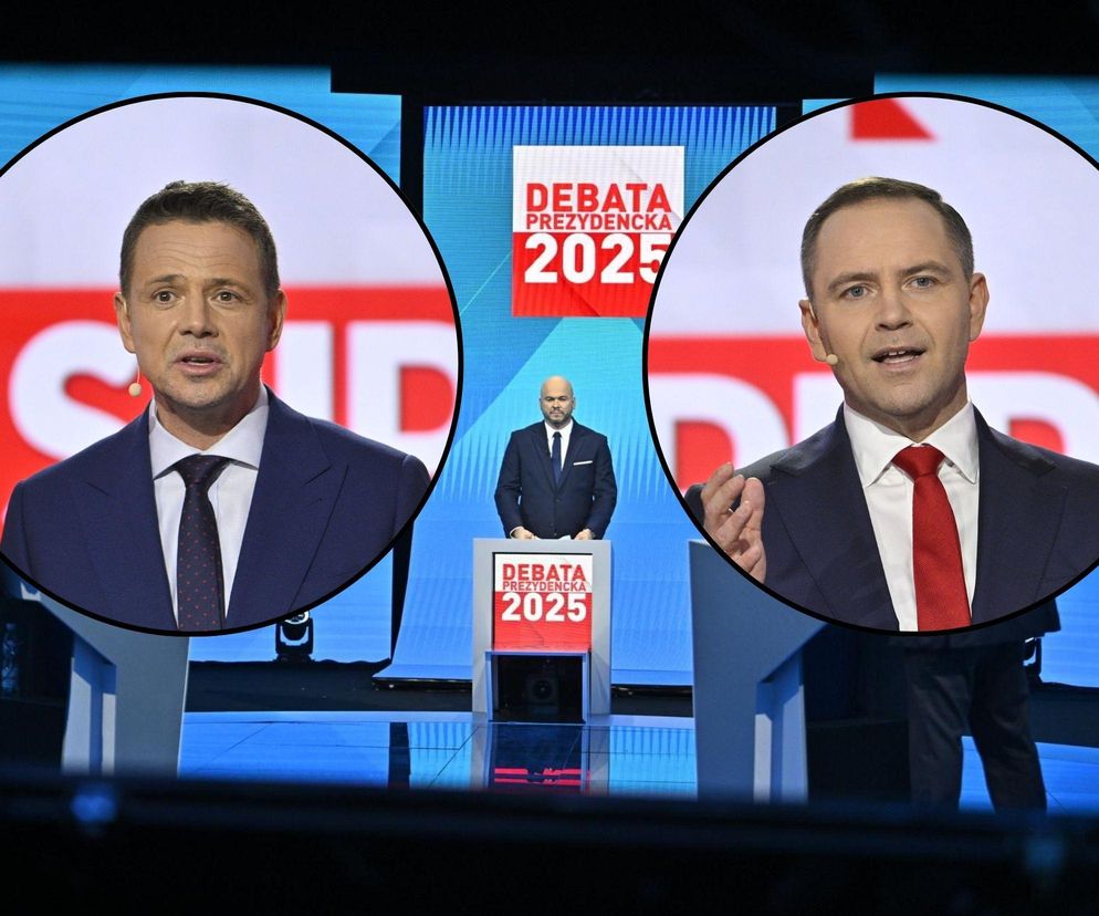 Debata prezydencka 2025. Trzaskowski zapytał Nawrockiego o ustawki. Ten zaczął mówić o Tusku
