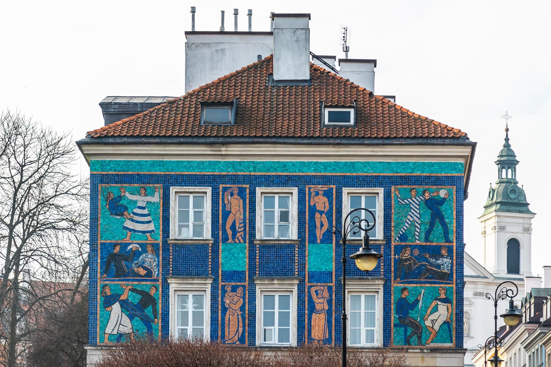 Mozaika na Mostowej 9a w Warszawie