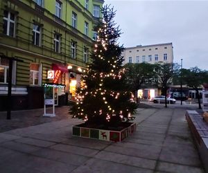 Skromne iluminacje świąteczne w Szczecinie