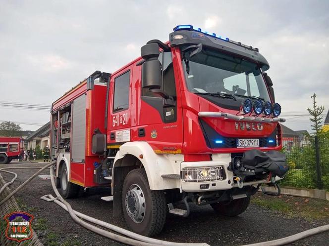 Pożar blaszanego warsztatu na ul. Ruchu Oporu w Bojszowach Nowych