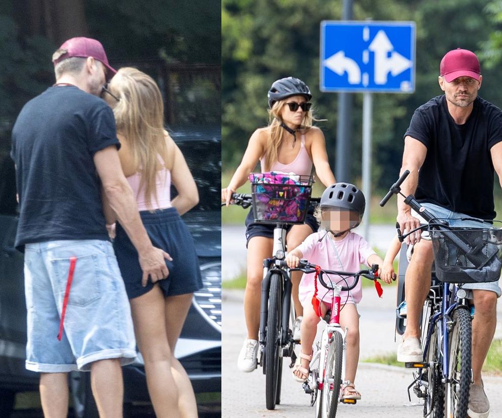 Agnieszka Kaczorowska i Marcin Rogacewicz wybrali się na rowery 