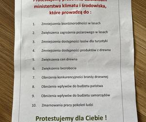 Protest leśników Szczecin 2024 