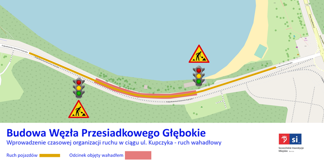 Budowa węzła Głębokie - marzec 2021