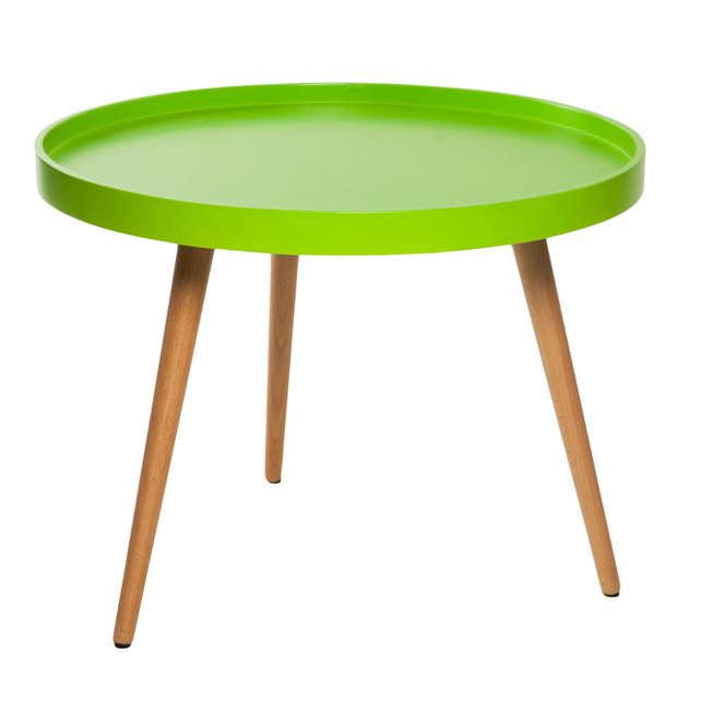 Zielony, okrągły stolik kawowy