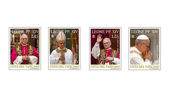 Znaczki z Papieżem.