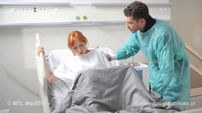 M jak miłość odc. 1202. Agnieszka (Magdalena Walach), Tomek (Andrzej Młynarczyk)