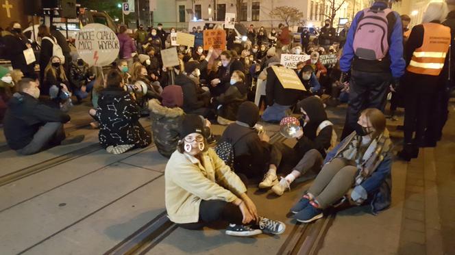 Protest na ul. Gdańskiej w Bydgoszczy