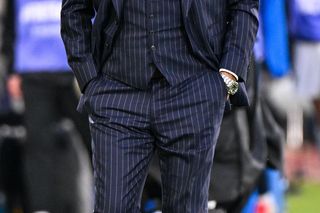 Michał Probierz wystrojony na Finlandia - Polska