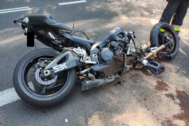 Śmiertelny wypadek motocyklisty pod Ruścem. 44-latek wjechał w osobówkę