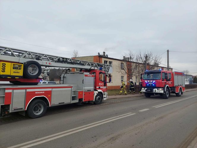 Pożar budynku socjalnego w Starachowicach