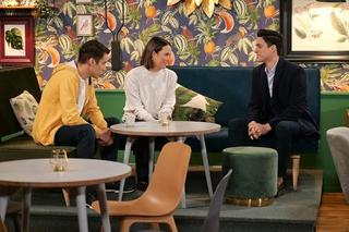 Pierwsza miłość odc. 3808. Julita (Dagmara Bryzek), Borys (Patryk Cebulski), Filip (Dominik Smaruj)