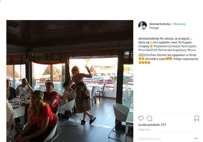 Dorota Chotecka na wakacjach w Portugalii