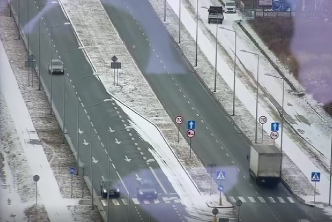 Policyjny dron nad ulicami Tarnowa