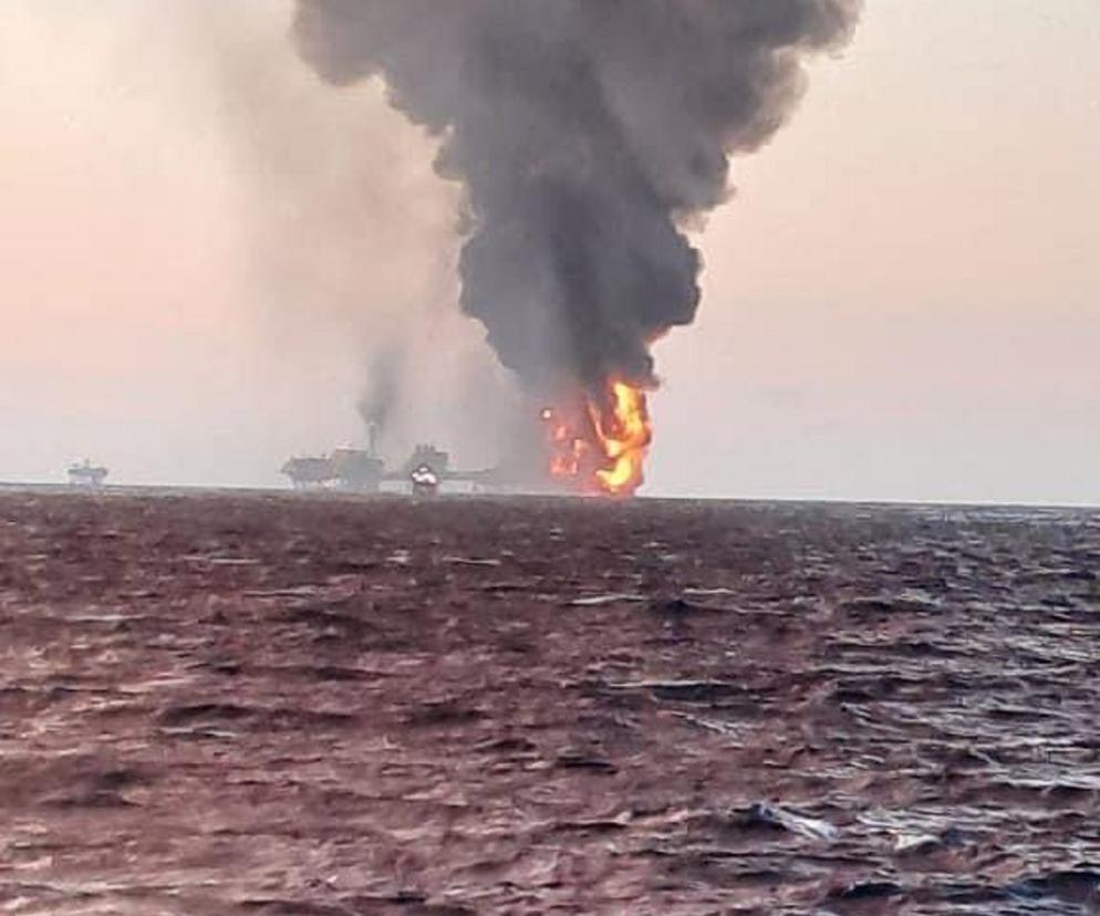 Wielki pożar na platformie wiertniczej w Zatoce Meksykańskiej. Są ofiary śmiertelne