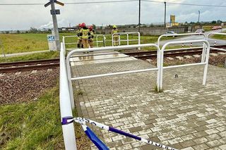 Wypadek na przejeździe kolejowym w Chorzelowie