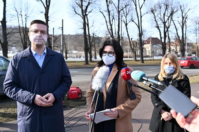 Konferencji prasowa odnośnie ujednolicenia prędkości na ulicach w Gdańsku