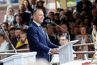 Prezydent na dożynkach.