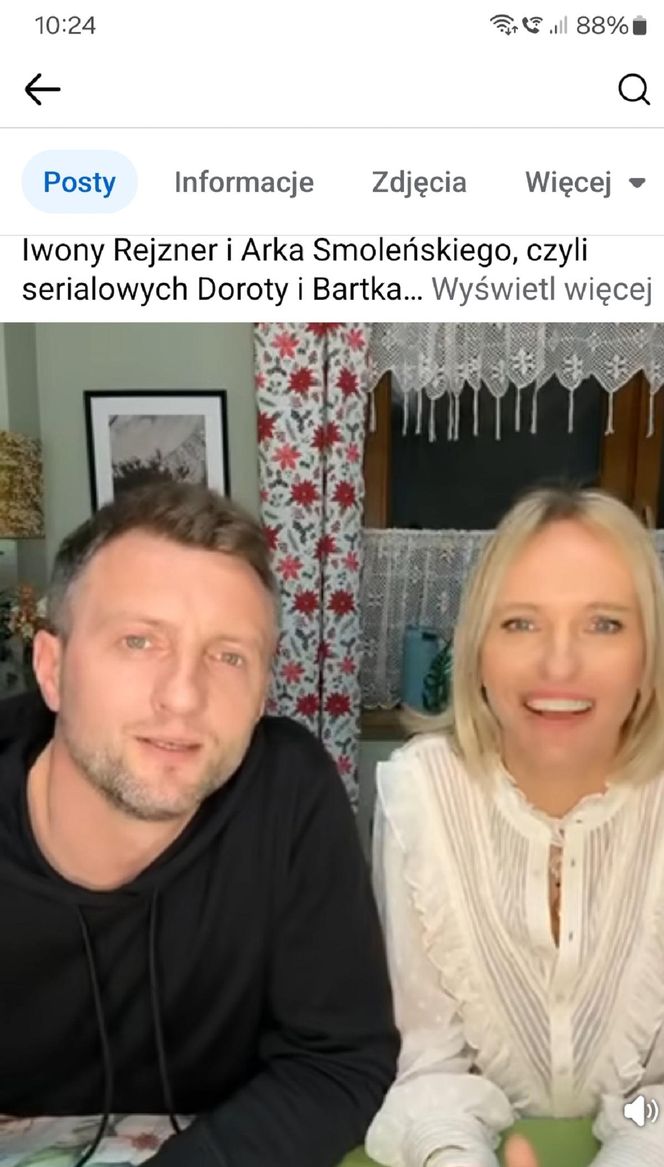 M jak miłość live na Instagramie. Iwona Rejzner, Arkadiusz Smoleński 