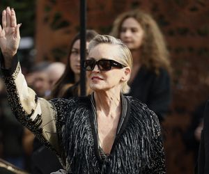 Sharon Stone podczas Milan Fashion Week 2025