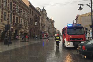 Krajobraz centrum Łodzi po burzy