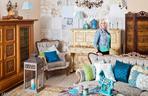 Salon urządzony jak patchwork