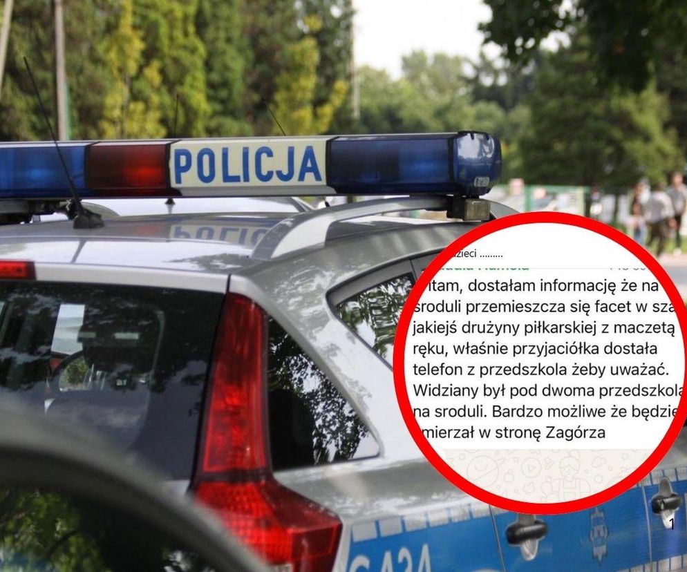 Facet w barwach klubowych z maczetą. Jest oświadczenie policji