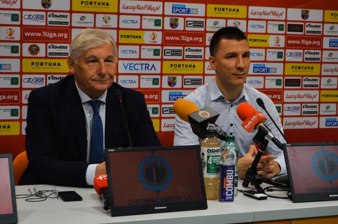 Od lewej dyrektor Chrobrego Zbigniew Prejs oraz nowy trener Ivan Djurdjević
