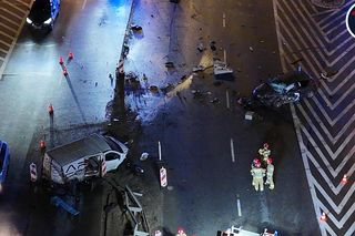 Wypadek na Wisłostradzie. Poszkodowane 6 osób, w tym dzieci