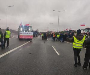 Protest rolników w Elblągu na S7