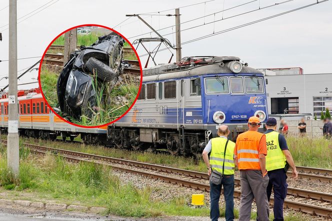 Dramat w Wielkopolsce. Samochód wjechał wprost pod pociąg