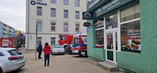 Pożar w komendzie policji w Koszalinie