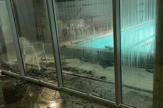 Zniszczenia po pożarze w Aqua Spa Kabaty