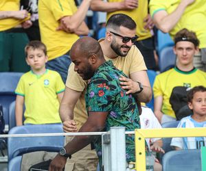 Kibice na meczu gwiazd Polska - Brazylia na Stadionie Śląskim
