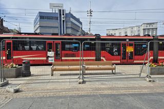 Tramwaje wróciły na Rynek w Katowicach. A to wciąż plac budowy