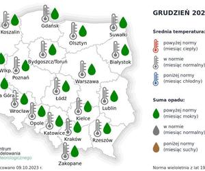 Prognoza pogody na grudzień 2023 r.