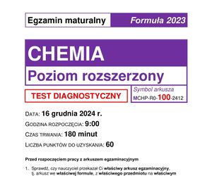 Matura próbna 2025 chemia rozszerzona: arkusze CKE + odpowiedzi PDF 16.12.2024