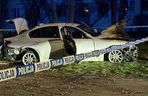 Policyjny pościg ulicami Warszawy. BMW w płomieniach 