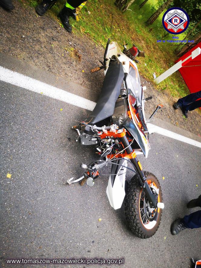 Łódzkie: Tragiczny wypadek w Teofilowie. Nie żyje 33-letni motocyklista